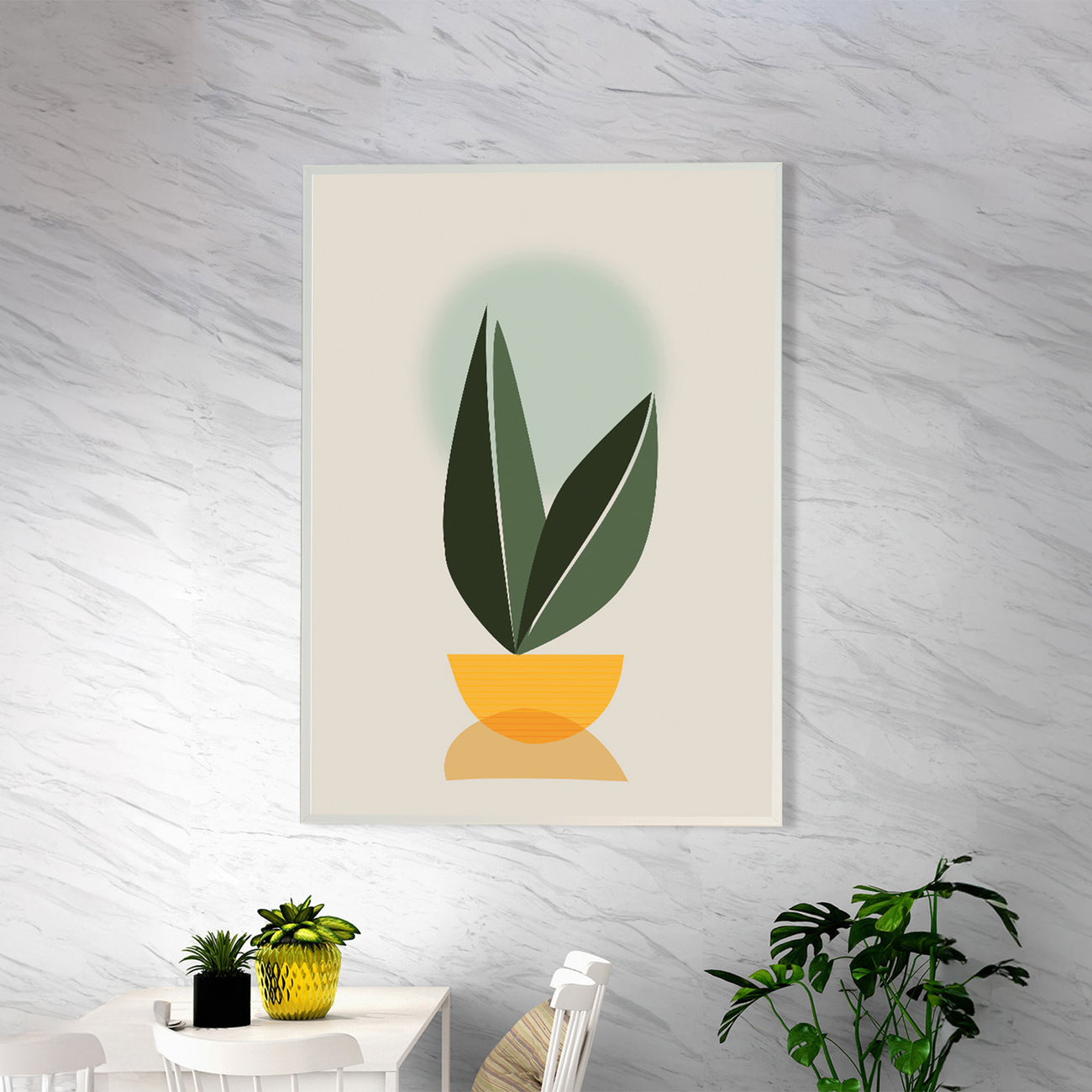 Elegant Plant In Bowl Décor Canvas Wall Painting