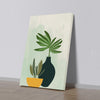 Serene Green Plant Bowl Art Canvas Wall Painting