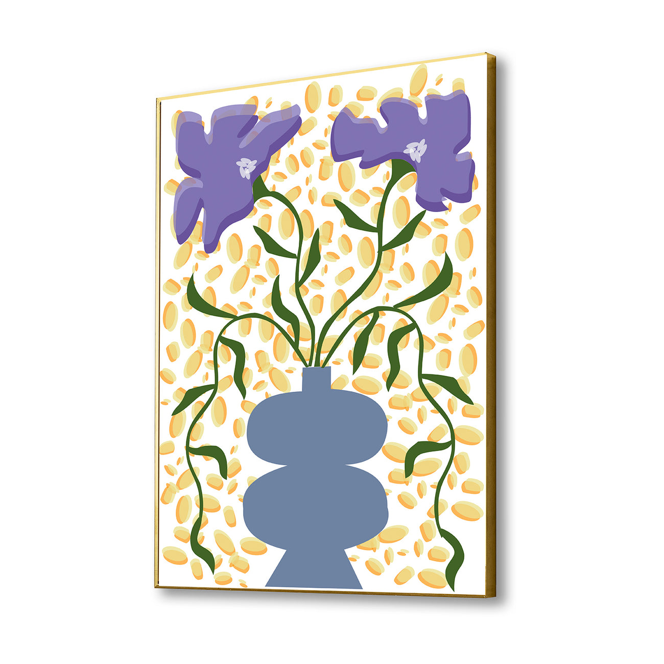 Purple Floral Vase Wall Art Canvas Wall Painting