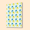 Blue and Yellow Fish Pattern Canvas Wall Painting