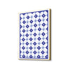 Geometric Blue and White Canvas Wall Painting