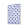 Geometric Blue and White Canvas Wall Painting