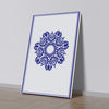 Sophisticated Blue Floral Canvas Print Wall Painting