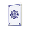 Elegant Blue Floral Tile Canvas Wall Painting Printed