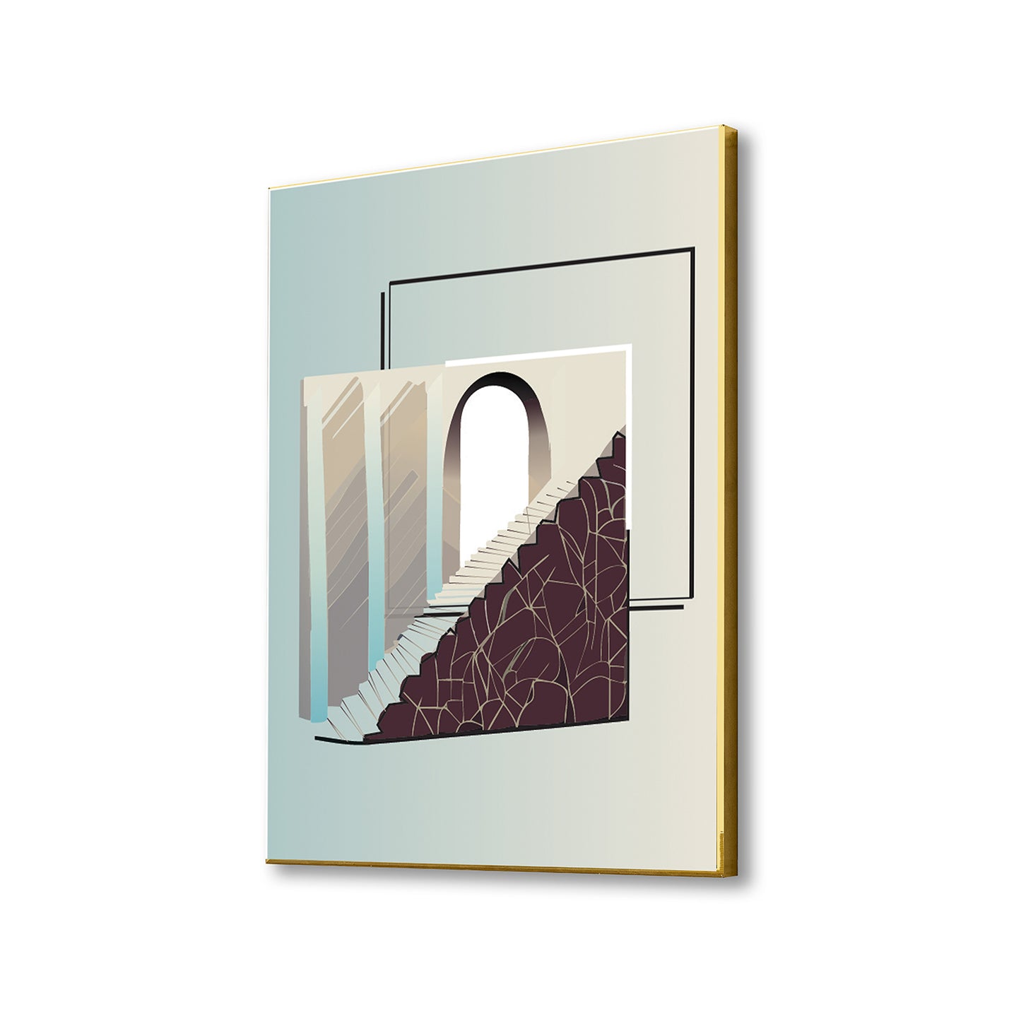 Intriguing Doorway Staircase Canvas Art Printed Wall Painting