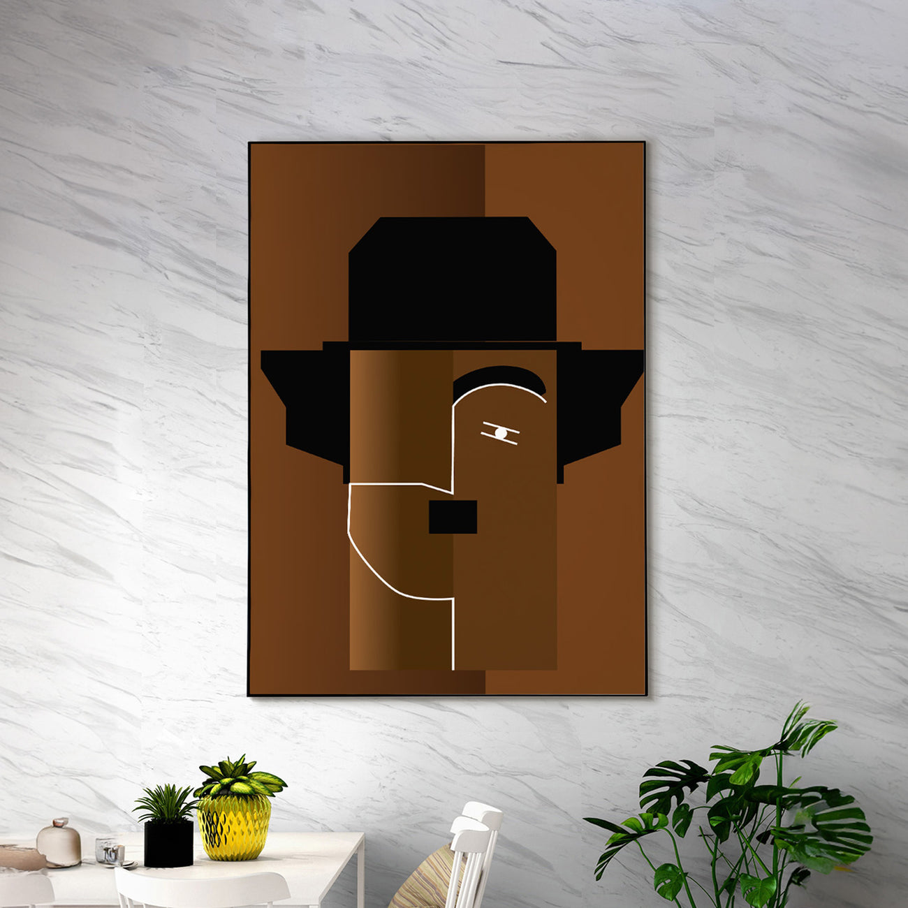 Chaplin's Timeless Elegance: Canvas Print Wall Painting