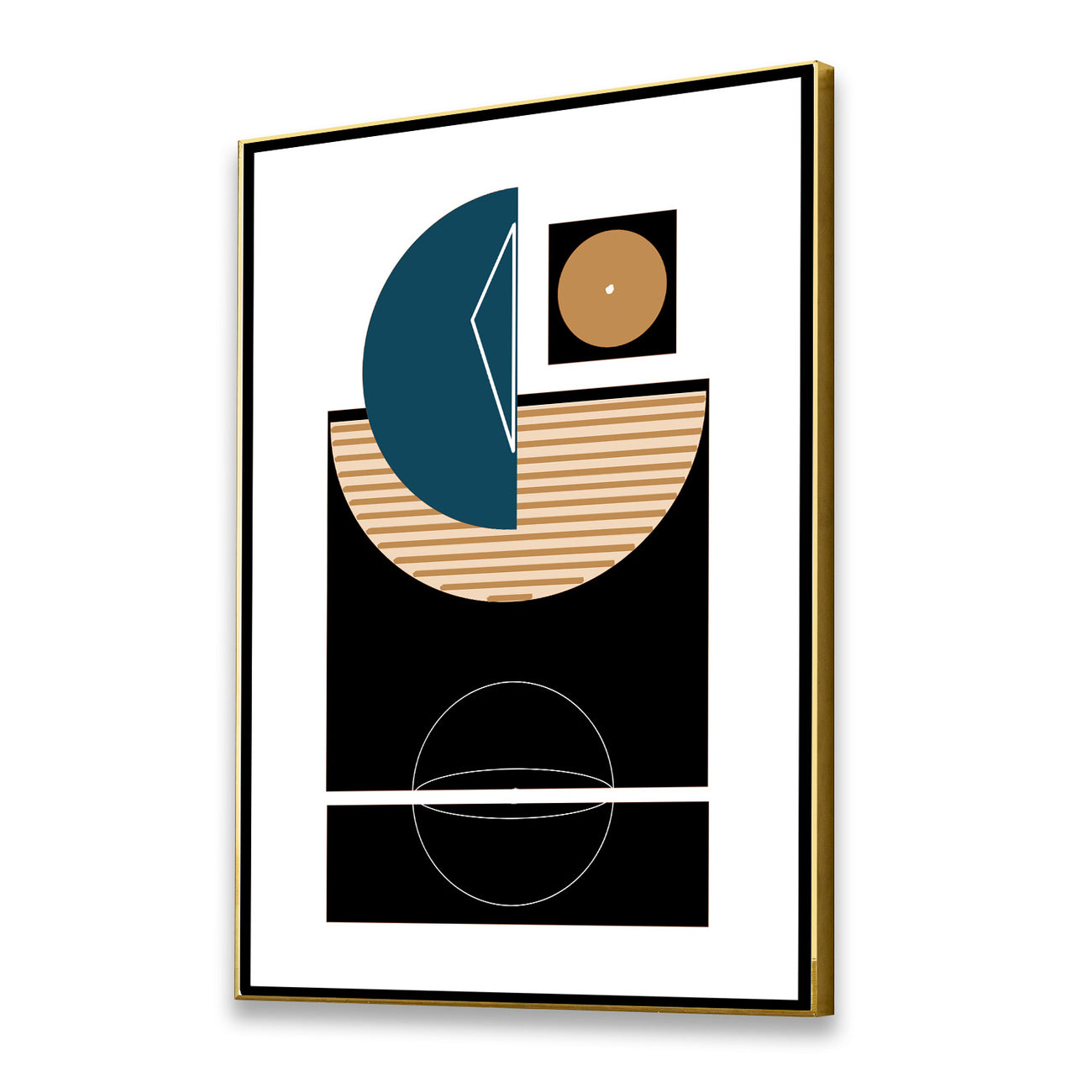 Modern Black and Blue Abstract Canvas Printed Wall Painting