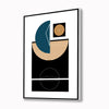 Modern Black and Blue Abstract Canvas Printed Wall Painting