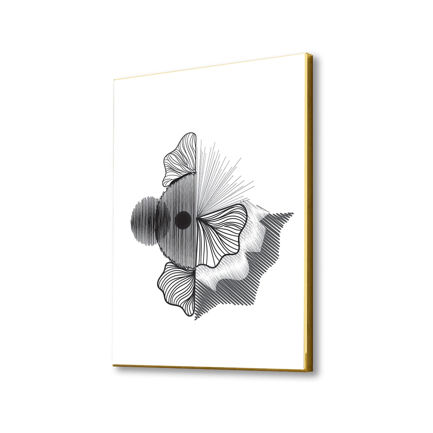 Elegant Black and White Fish Canvas Printed Wall Painting