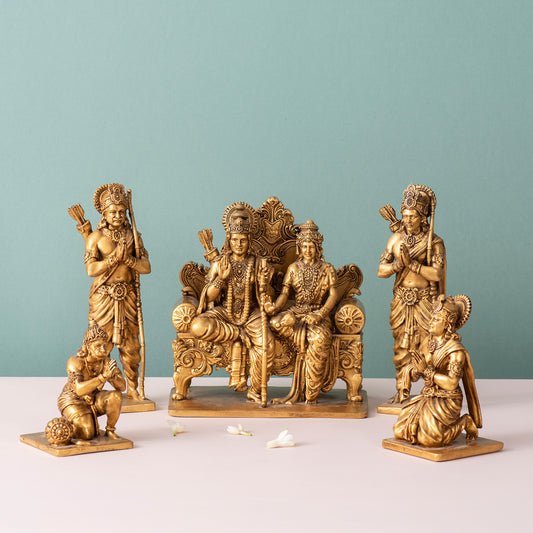 Divine Gold Statues of Ram Darbar