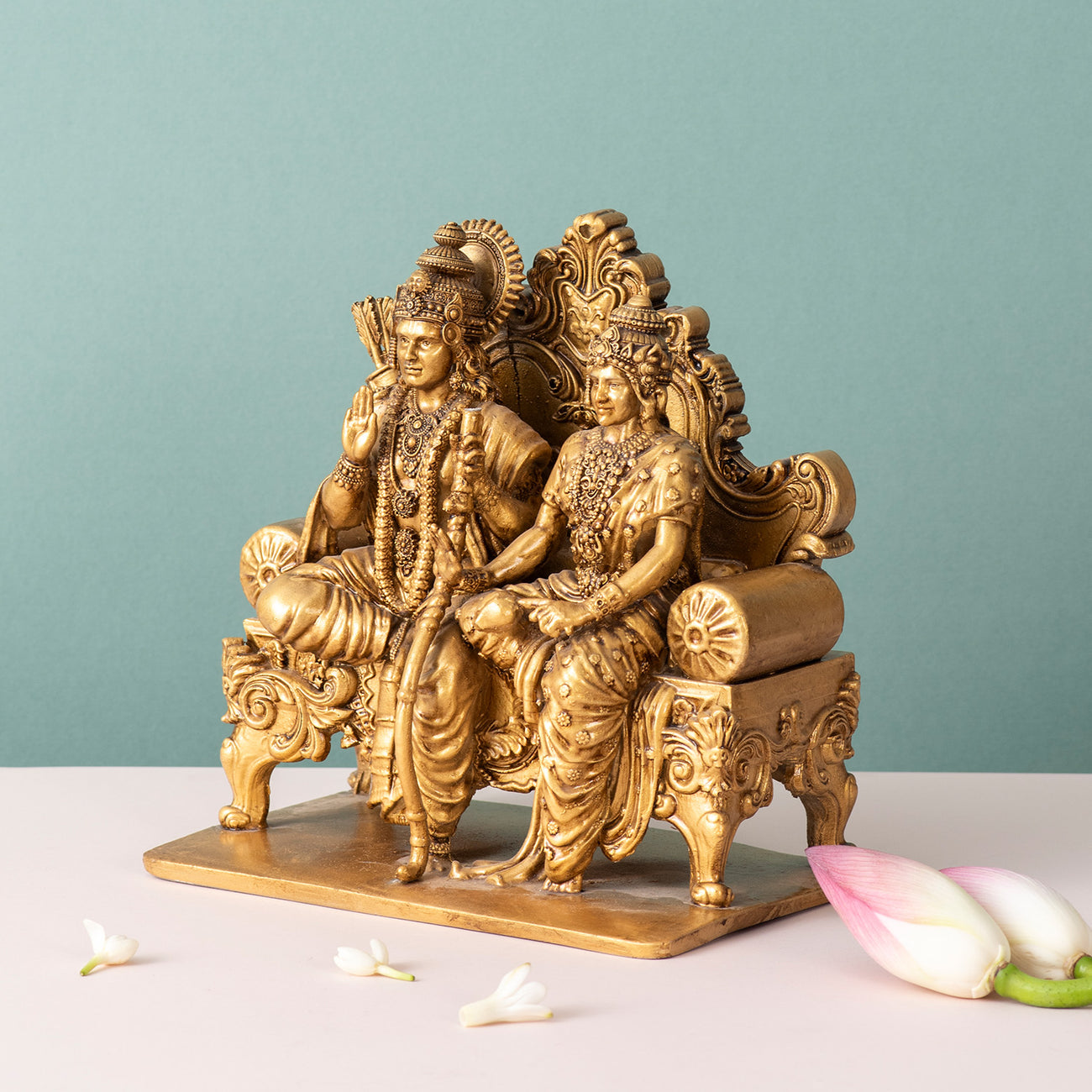 Divine Gold Statues of Ram Darbar