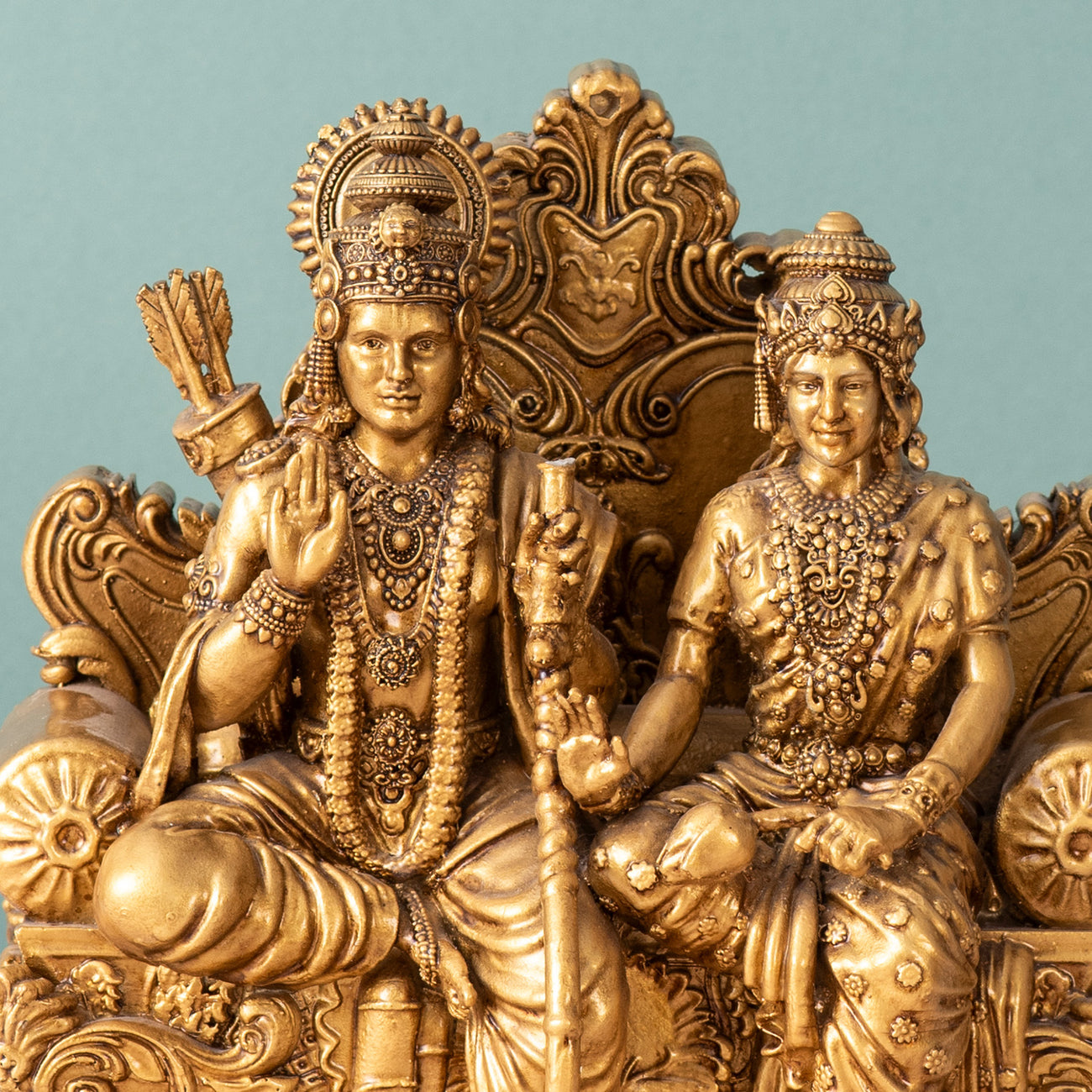 Divine Gold Statues of Ram Darbar