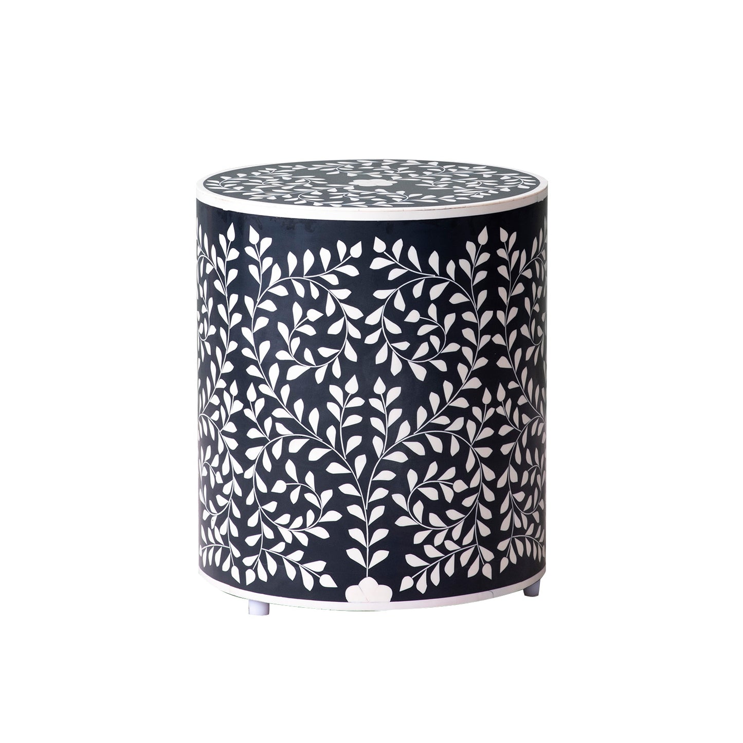 Elegant Bone Inlay Side Table