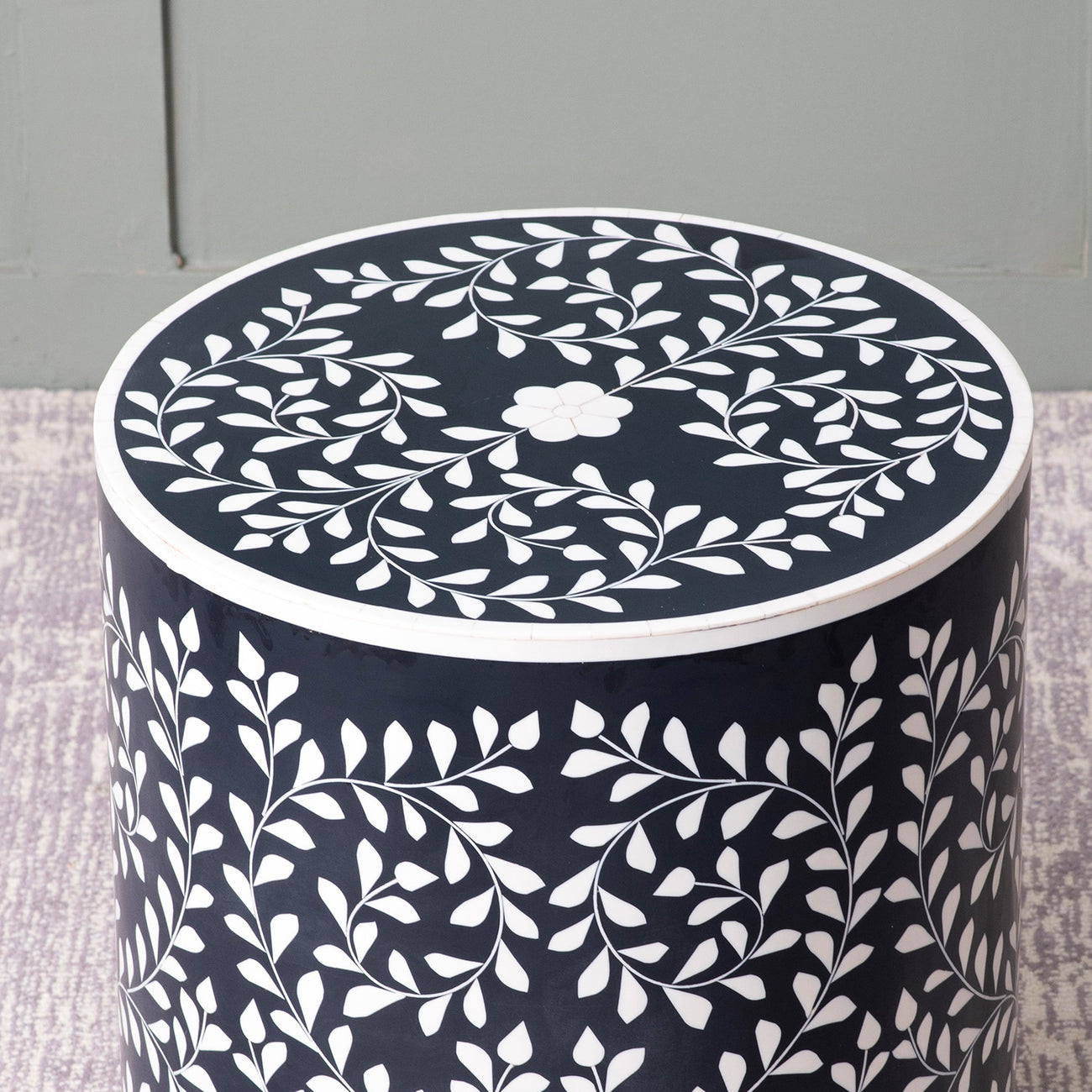 Elegant Bone Inlay Side Table