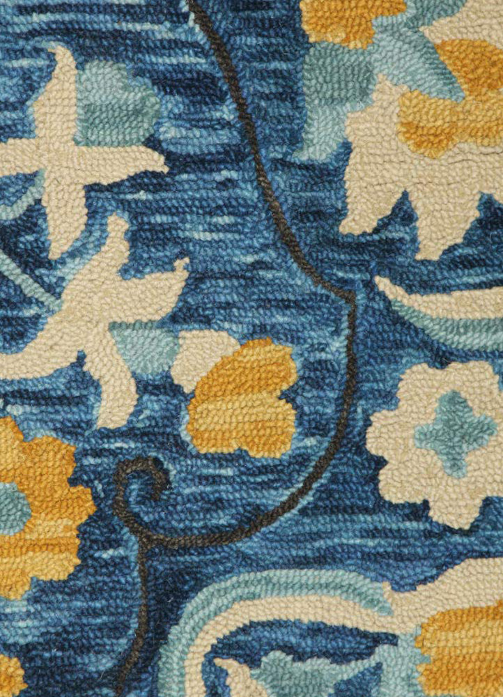 Arty Blue Explosion Wool Carpet