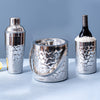 Stylish Hammered Wine and Cocktail Set - Shaker, Wine Cooler, Ice Bucket Set of 3