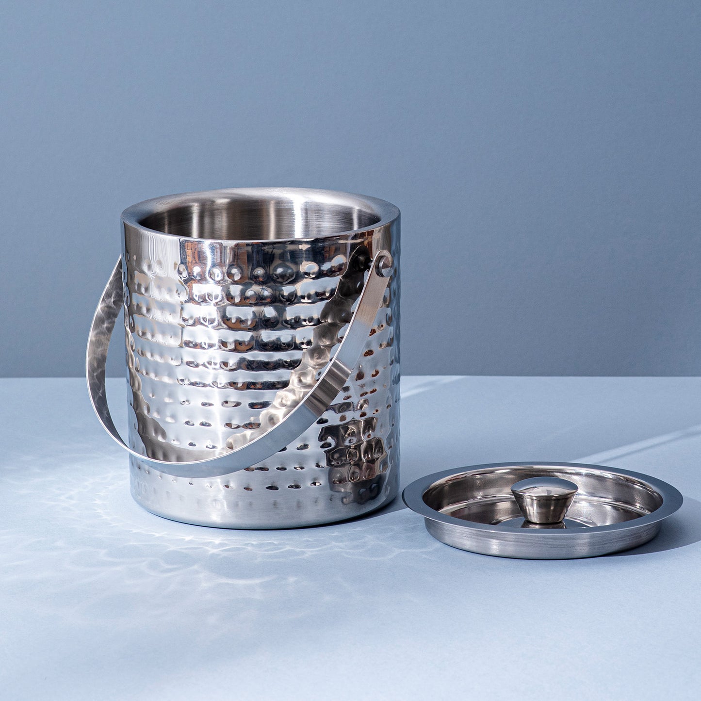 Silver Ice Bucket Double walled for Sophisticated Stainless Steel