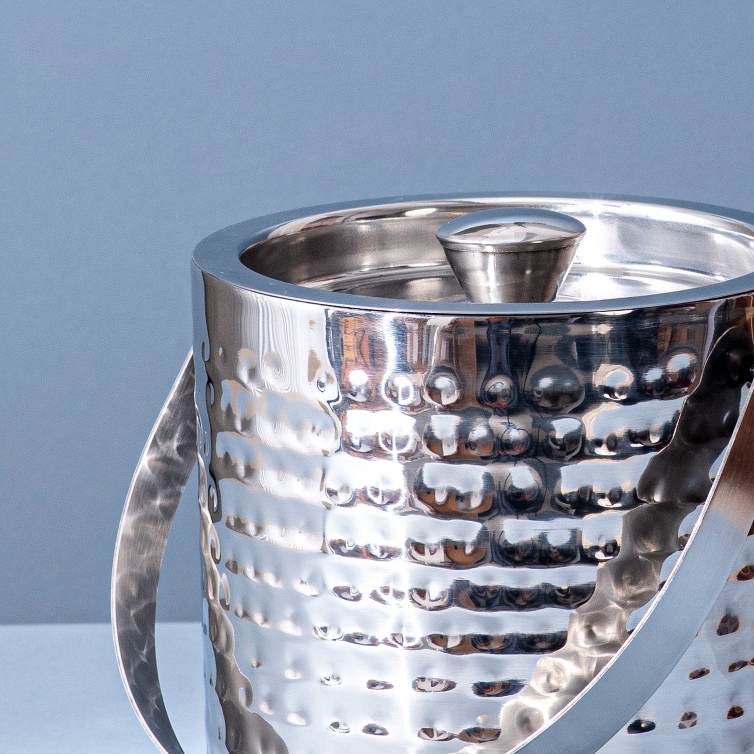 Silver Ice Bucket Double walled for Sophisticated Stainless Steel