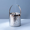 Stylish Silver Hammered Bar Ice Bucket Double walled