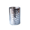 Stylish Silver Hammered Bar Wine cooler/chiller Double walled