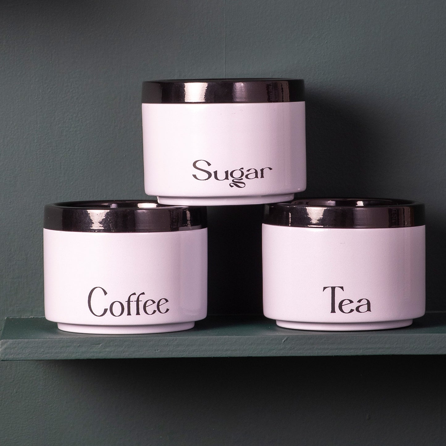 Sleek Canister & Jars Set of 3 for Storage