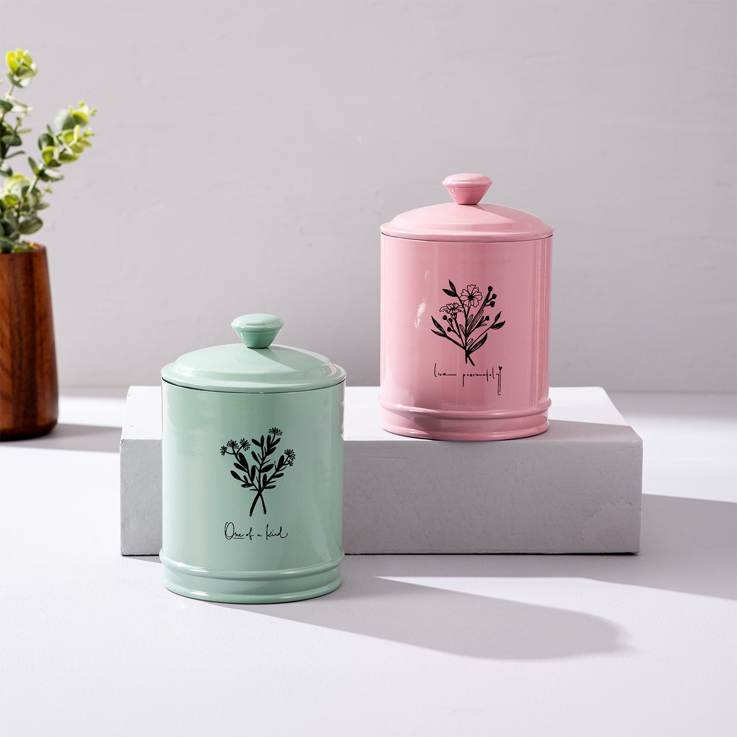 Charming Floral Jar & Canister Set Duo