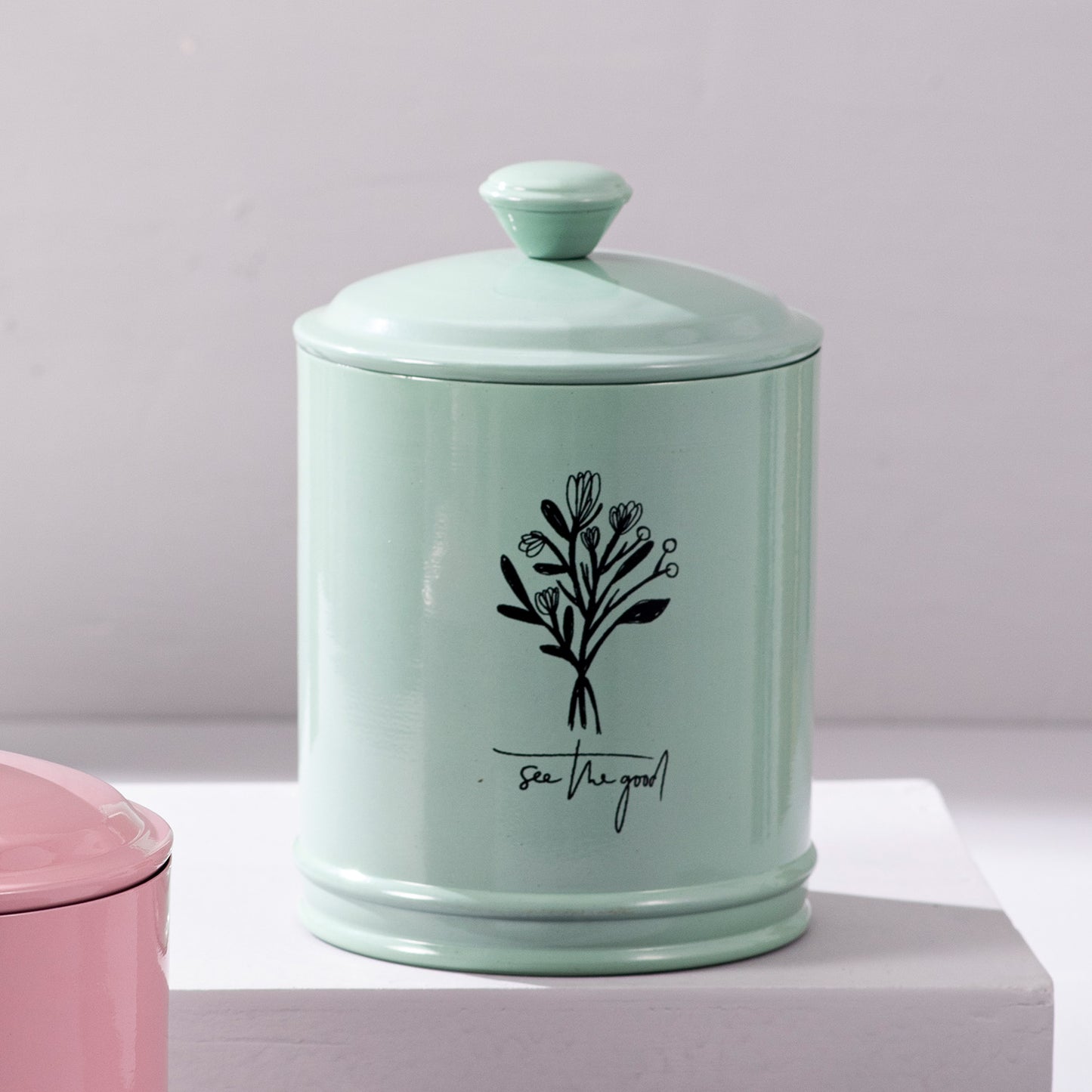 Inspiring Quotes Floral Jar & Canister Set Duo