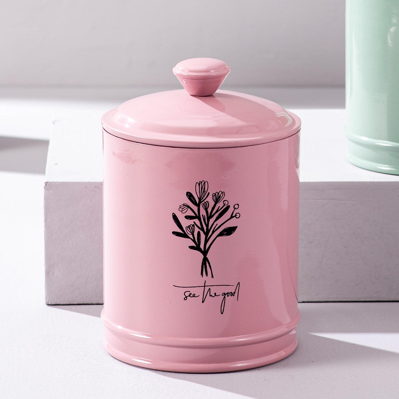 Colorful Floral Jar & Canister Set Duo