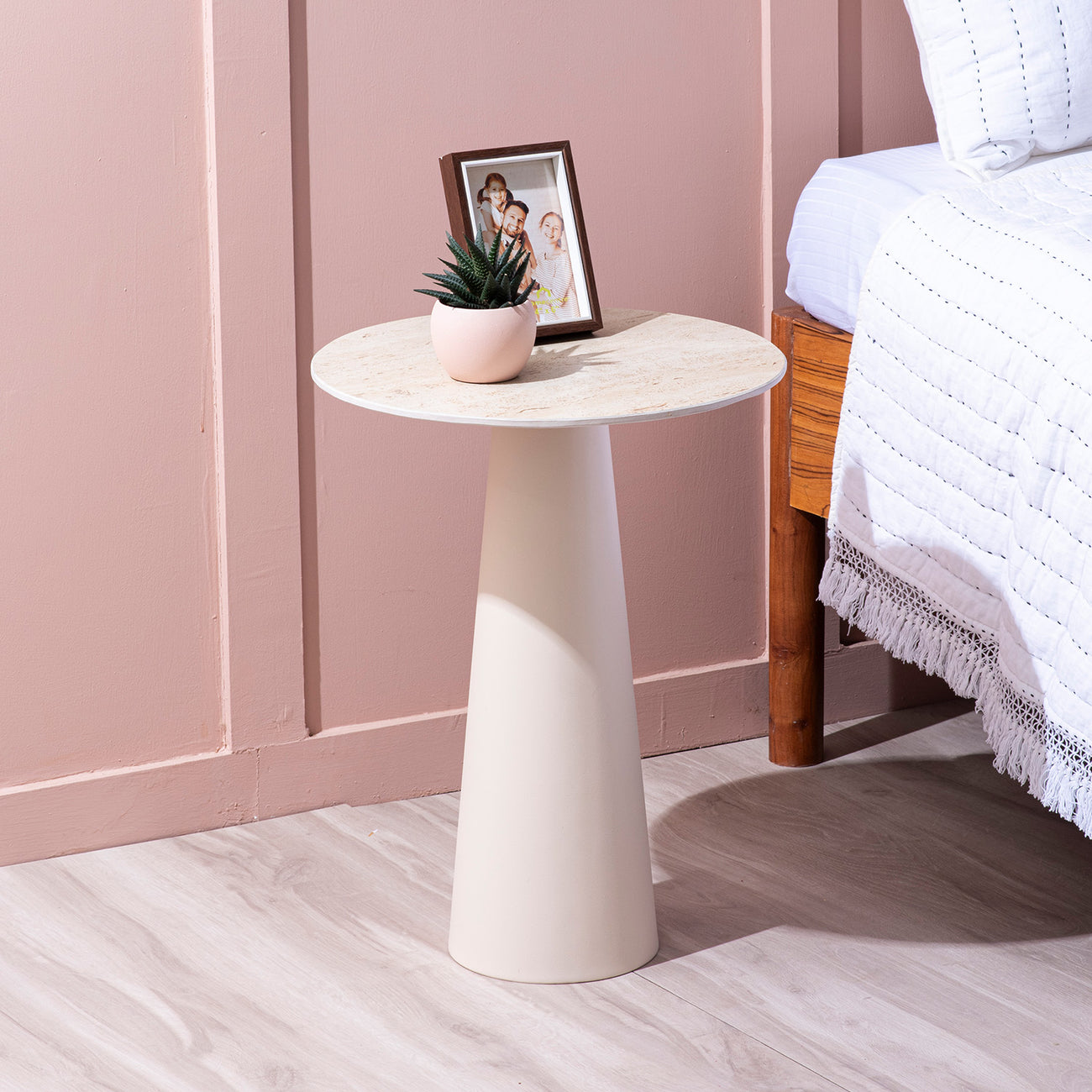 Contemporary Ivory Charm Side Table