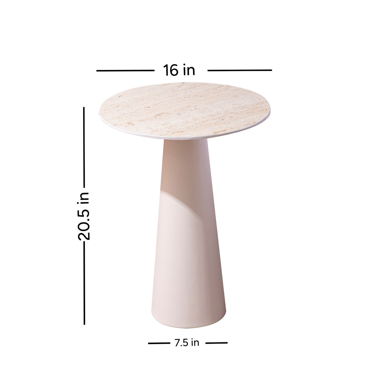 Contemporary Ivory Charm Side Table