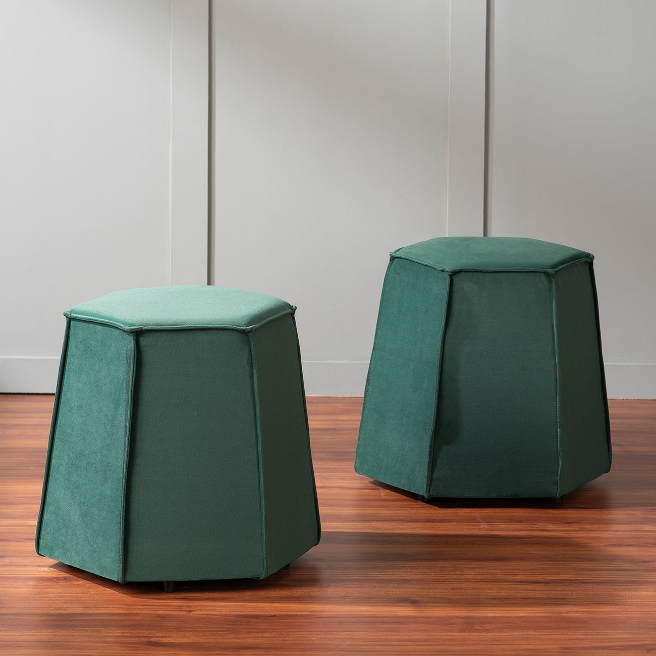 Prism Green Pouf Ottoman