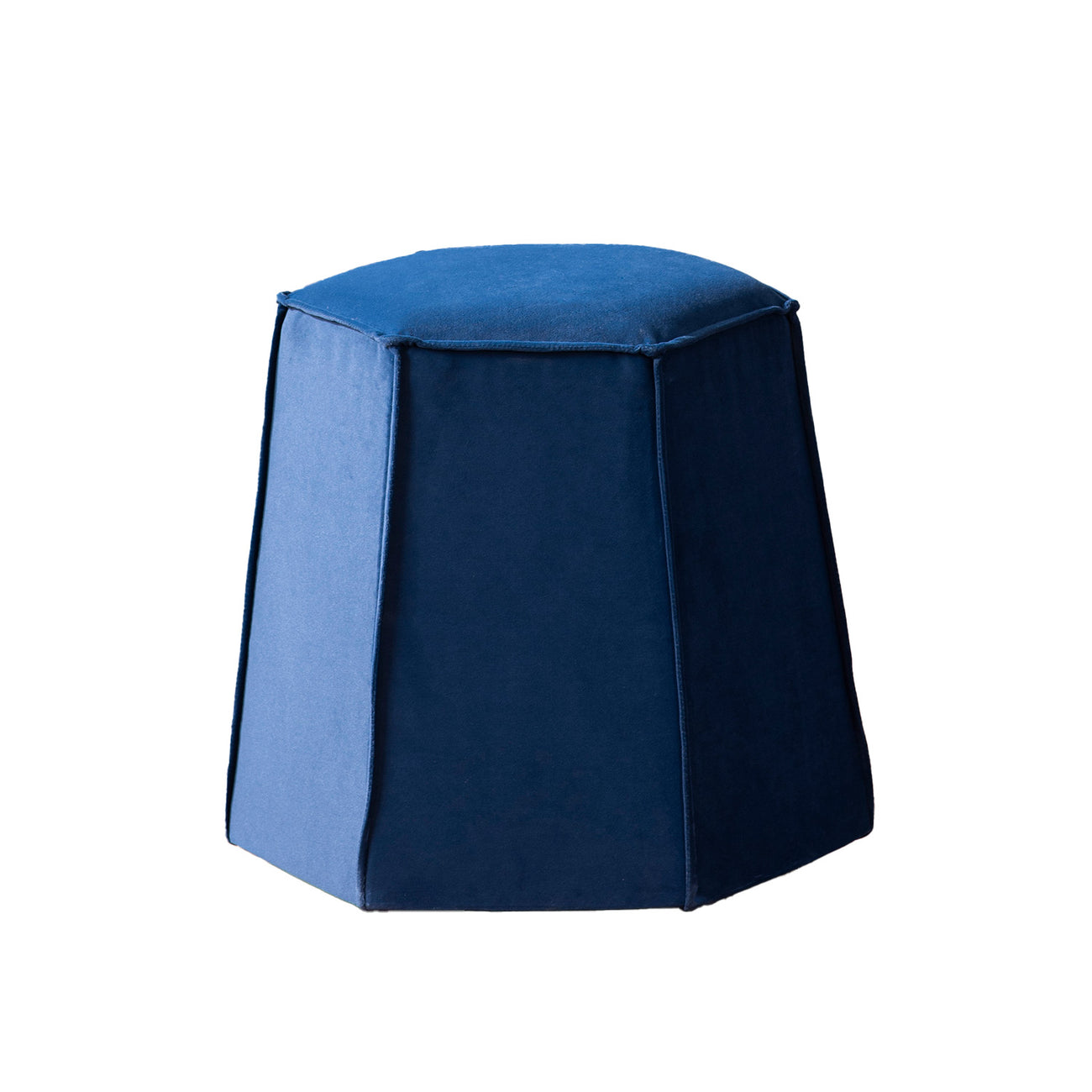 Prism Blue Pouf Ottoman