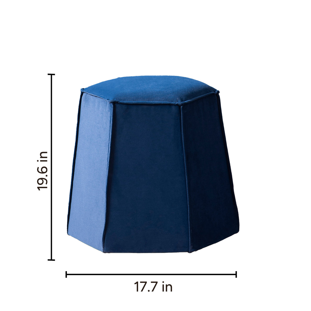 Prism Blue Pouf Ottoman