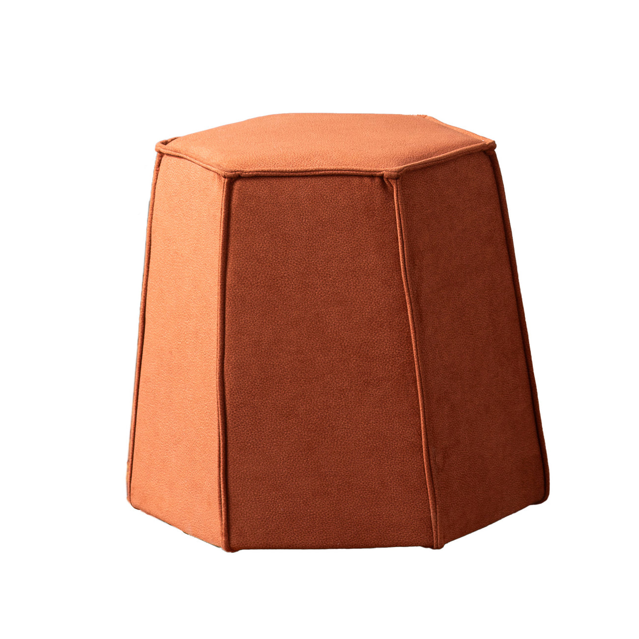 Prism Orange Pouf Ottoman Set Of 2