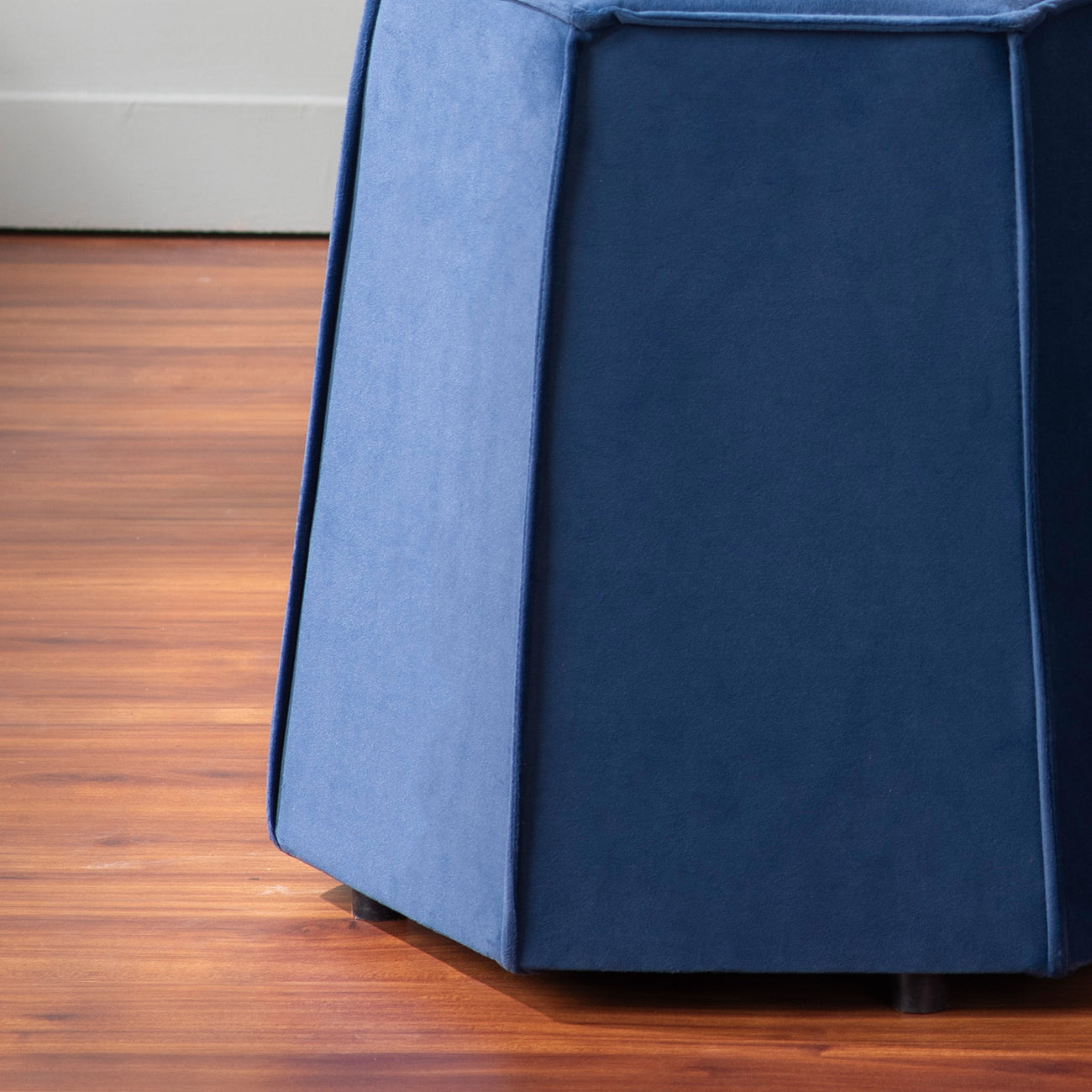 Prism Blue Pouf Ottoman Set Of 2