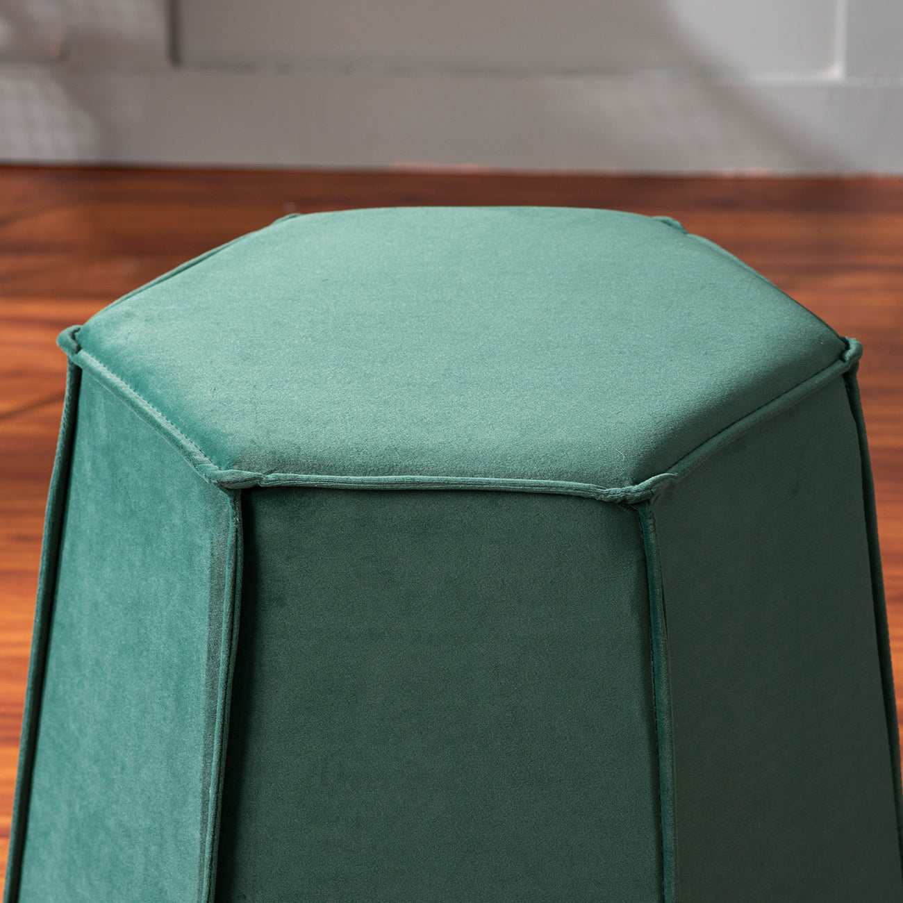 Prism Green Pouf Ottoman Set Of 2