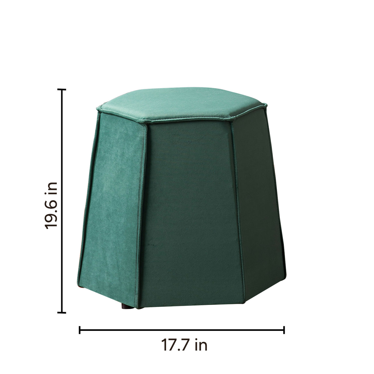 Prism Green Pouf Ottoman Set Of 2