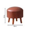 Brick Tan Faux Leather Ottoman