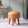 Brick Brown Faux Leather Ottoman