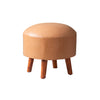 Brick Mustard Faux Leather Ottoman Set Of 2