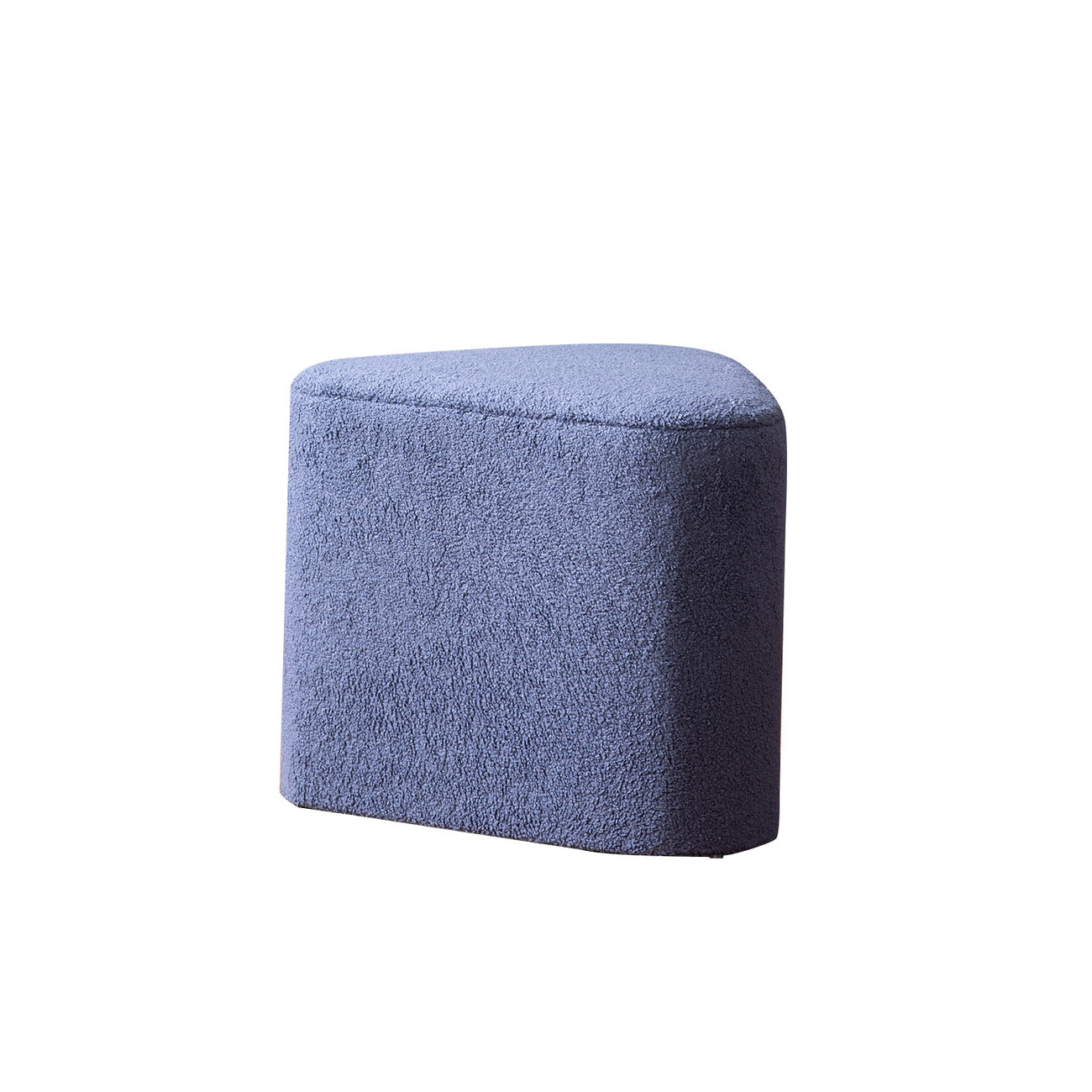 Triad Blue Boucle Pouf Ottoman Set Of 2