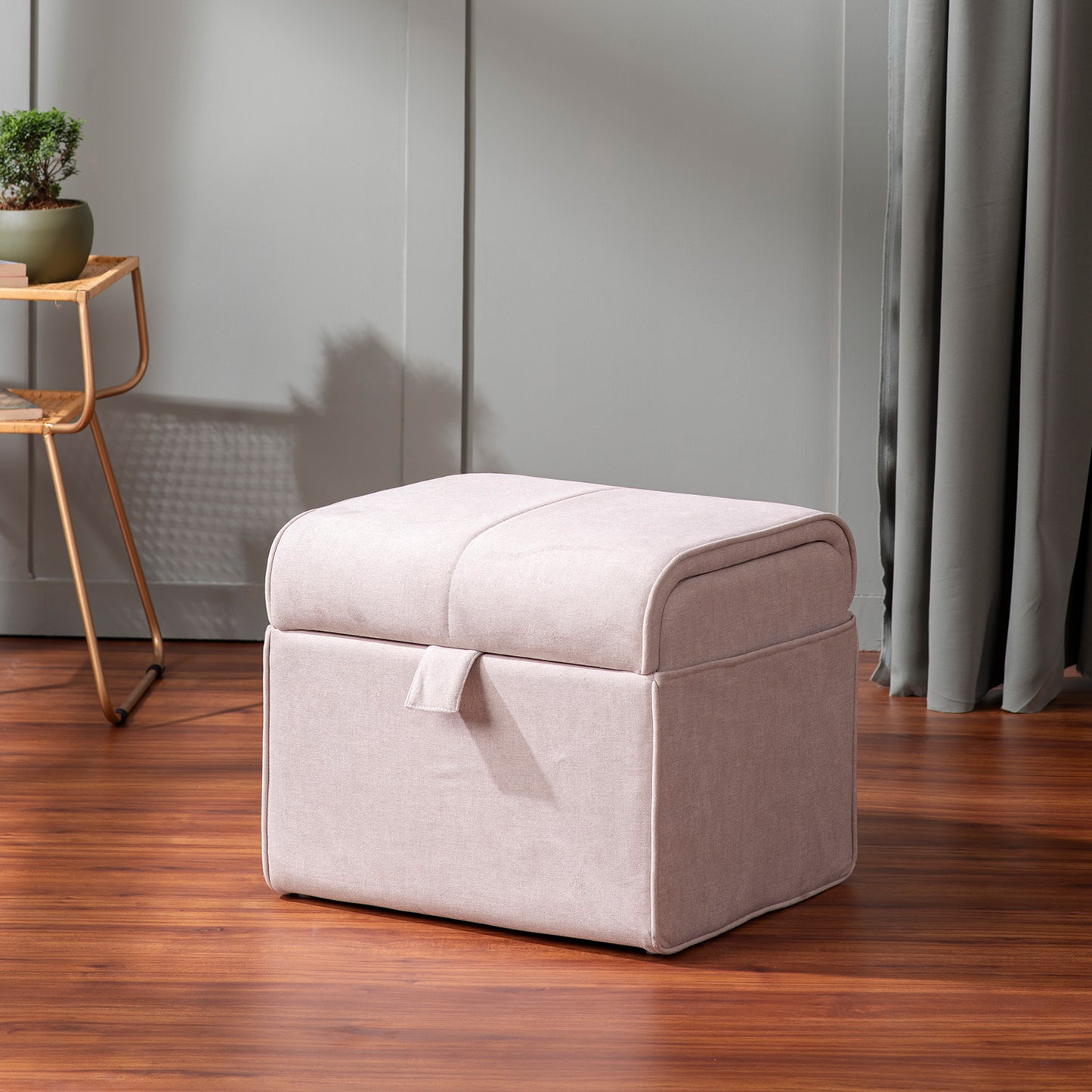 Depot Collection Beige Storage Ottoman