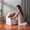 Depot Collection Beige Storage Ottoman