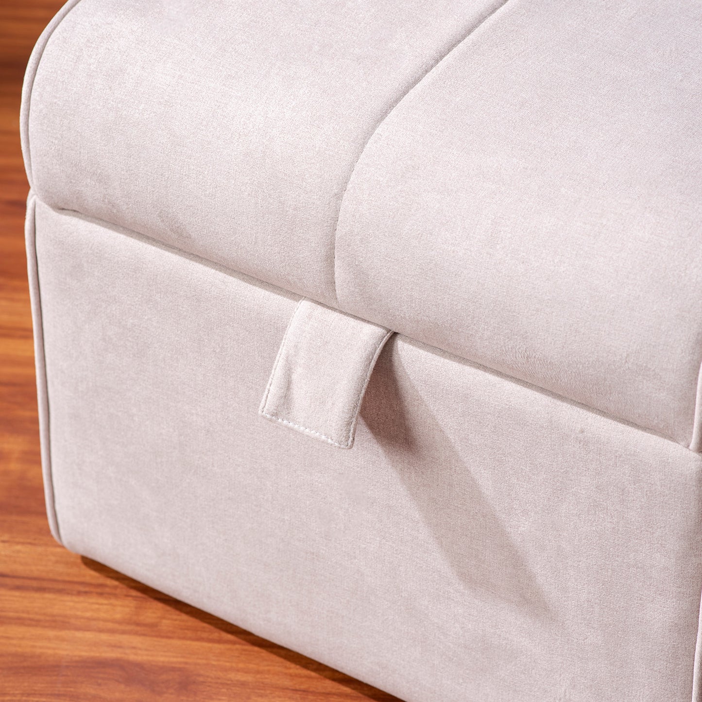 Depot Collection Beige Storage Ottoman