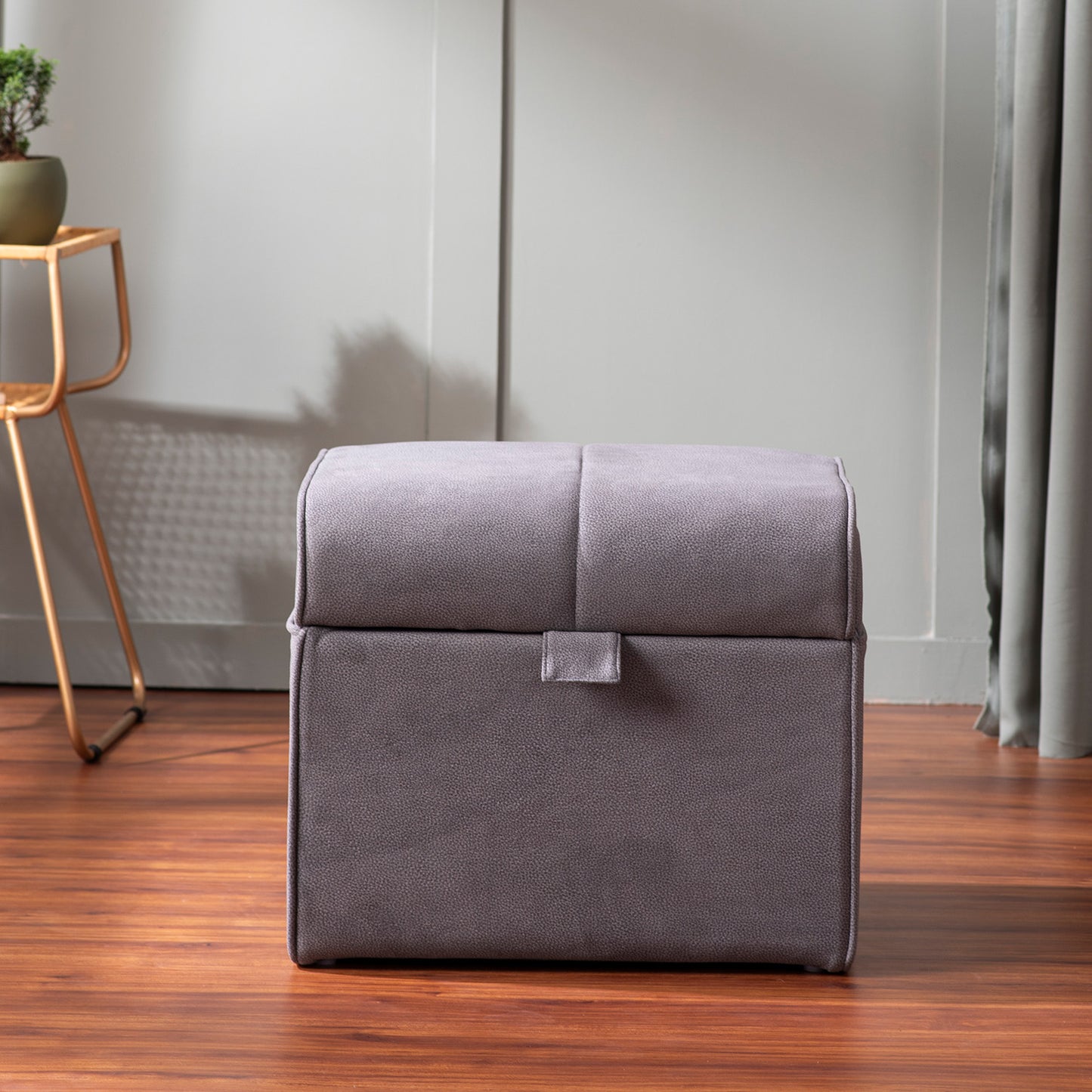 Depot Collection Grey Storage Ottoman