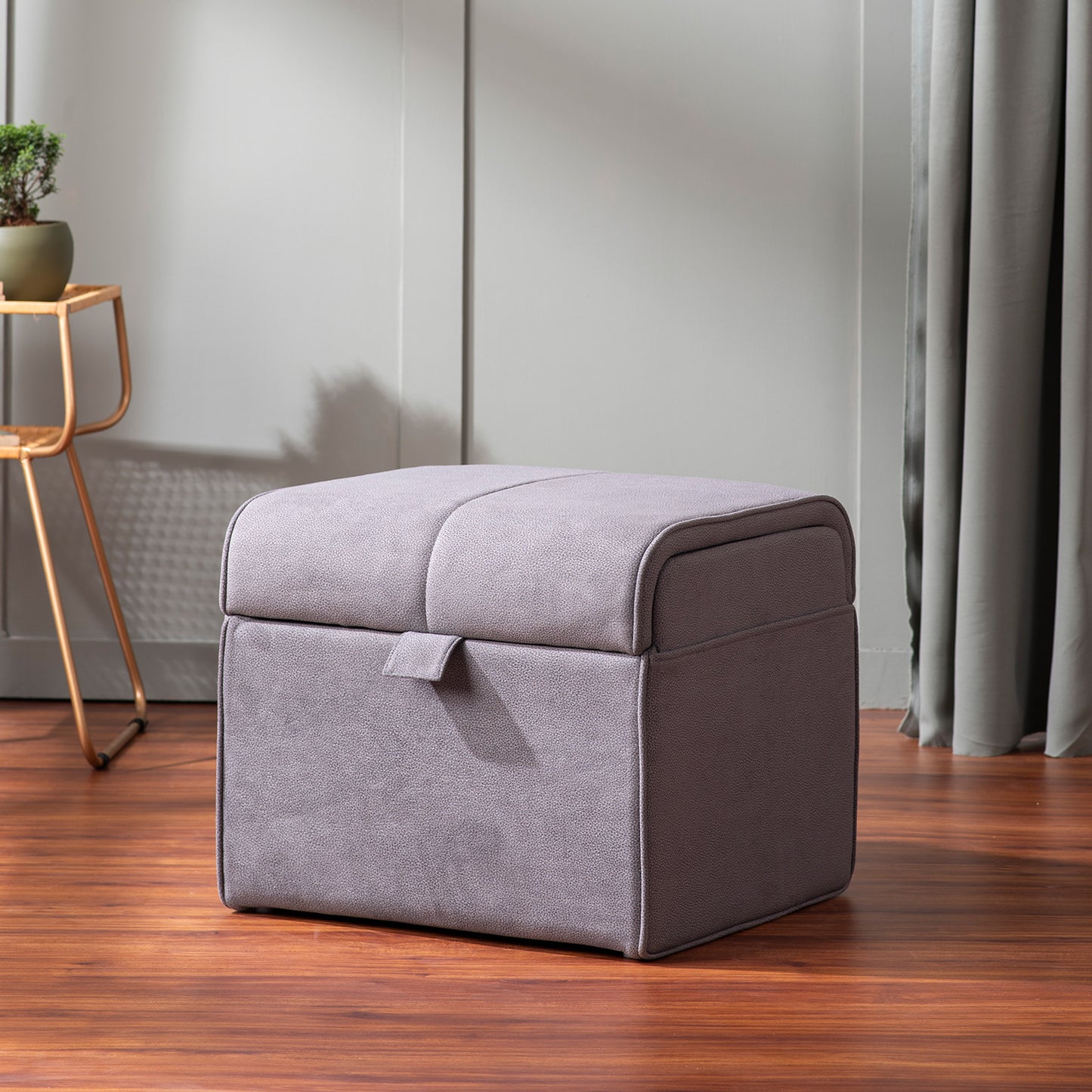 Depot Collection Grey Storage Ottoman