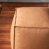 Cuboid Collection Mustard Faux Leather Pouf Ottoman Set Of 2