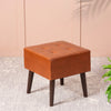 Axel Faux Leather Tufted Wooden Stool for sitting