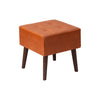 Axel Faux Leather Tufted Wooden Stool for sitting