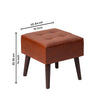 Axel Faux Leather Wooden tufted sitting stool